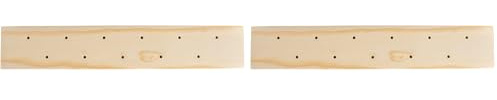 Rayher Steckleiste aus Holz, FSC Zertifiziert, 22,5 x 4 cm, Höhe 2,4 cm, 11 Löcher, Dekoration für Trockenblumen, Halter für Trockenblumen, 64523000, Natur (Packung mit 2)