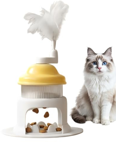 Cat Treat Dispenser Toy Interactive Slow Feeder