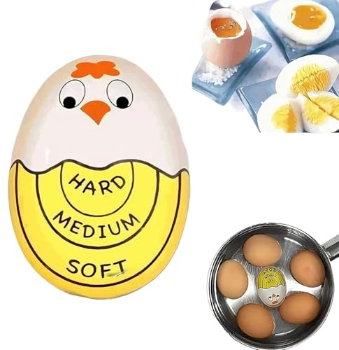 Eieruhr Zum Mitkochen(Hart/Mittel/Weich),Wiederverwendbare,Haltbare Eieruhr | Wärmeempfindlich Farbe Veränderung Eier Timer, Für Zuhause, Schule,Restaurant