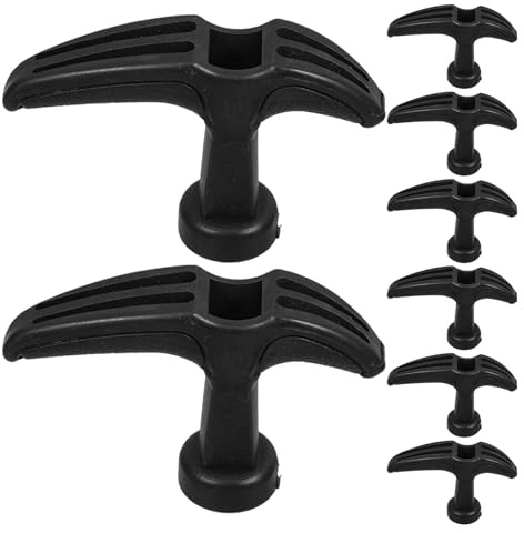 CIYODO Lot de 8 Poignées de Démarrage pour Tondeuse à Gazon et Débroussailleuse Poignée de Rappel en Plastique Robuste pour Corde de Lanceur Accessoire Jardin Électrique