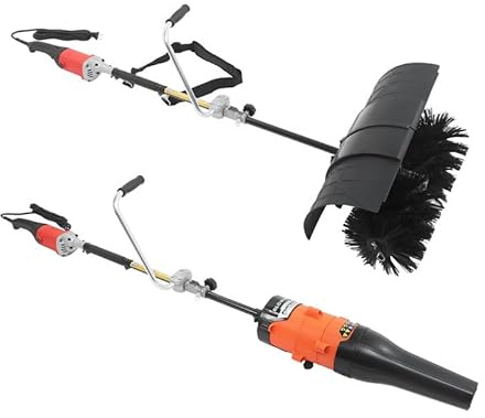 Spazzaneve elettrico 2 in 1 e soffiatore per foglie, spazzatrice manuale con testa di 55 cm, spazzaneve professionale per la pulizia di foglie, neve e altro ancora