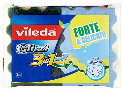 Vileda Glitzi Schwamm 3 in 1 – 5 Packungen mit je 2 Schwämmen [10 Schwämme], 5 Stück