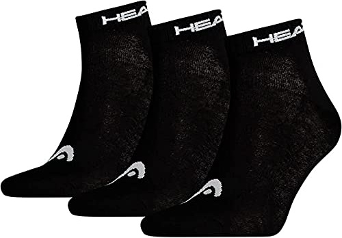 Head Men's Sports Socks Quarter 3p, Pack of 3 , Black (Black 200), 35/38 (Manufacturer Size: 035)