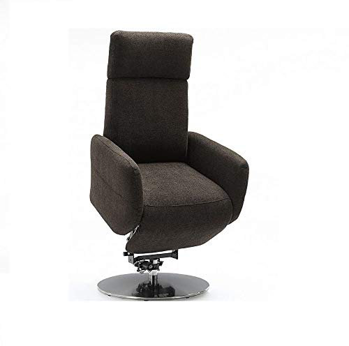 Cavadore TV-Sessel Cobra mit 2 E-Motoren und Aufstehhilfe / Elektrisch verstellbarer Fernsehsessel mit Fernbedienung / Relaxfunktion, Liegefunktion / bis 130 kg / L: 71 x 112 x 82 / braun