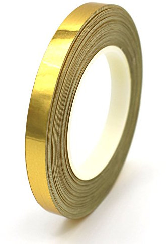 Finest-Folia GmbH 7 Meter Chrom Zierstreifen 6,5mm Zierstreifen Auto Motorrad (Gold Chrom)