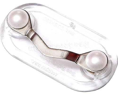 Readerest Magnetische Brillenhalter, Namensschild, Ausweishalter, Sonnenbrillenhalter, Ausweishalter, (Pearl), Made in USA, für Männer und Frauen, Silber, Die Höhle der Löwen