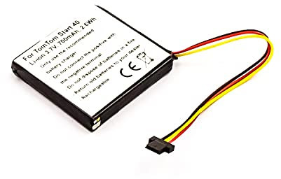 MobiloTec Akku kompatibel mit Tomtom Start 40 Europe, Navigation/Organizer/PDA Li-Ion Batterie