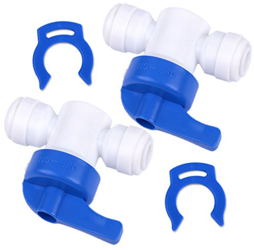 2 STÜCKE 1/4 Zoll Gewinde Kugelhahn Inline Tap Quick Connect Drücken für RO Wasser Umkehrosmose System