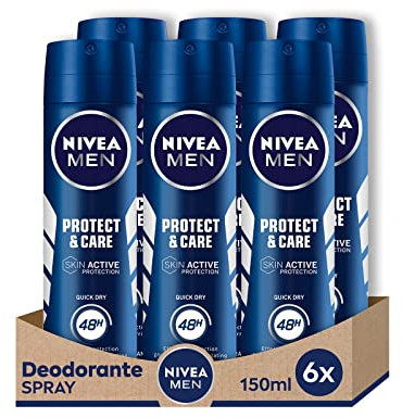NIVEA Men Protect & Care Deodorant Spray, 6er Pack (6 x 150 ml)