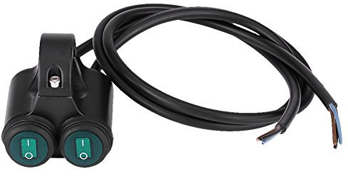 Universal 22mm Motorcycle Handlebar Headlight Switch- Handlebar Brake Fog Lights Horn Dual Control Button Switch (A) Headlights/Headlights brytare till mc styre