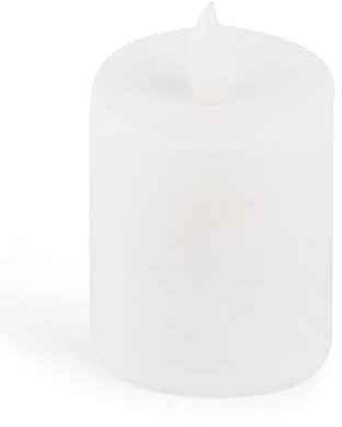 Novaliv - Vela LED de exterior blanca – Vela funeraria con batería – Llama vacilante – Iluminación de ambiente para cementerio
