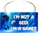 Novelty Gaming Sign Plaque - I'm Not A Geek I'm A Gamer (XBOX) - Gamer Gifts For Son Brother Boys Bedroom Christmas – Gift Present Wall Door MDF Sign Cute Custom