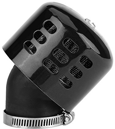 Filtro de aire, juego de filtro de inducción de admisión de aire modificado de 35 mm para moto de motocicleta (Negro)