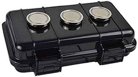 kaguster Wasserdichte magnetische Aufbewahrungsbox – Tracker-Gerät für Fahrzeuge, versteckt eine Schlüssel-Magnet-Halterung, verstecken Sie Ihre Gegenstände überall (Plus, schwarz)