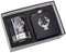 Farm Cottage Brands Pewterware Stags head Whisky glass and hip flask with pewterware stag's head motif set in a Presentation Box (8990)