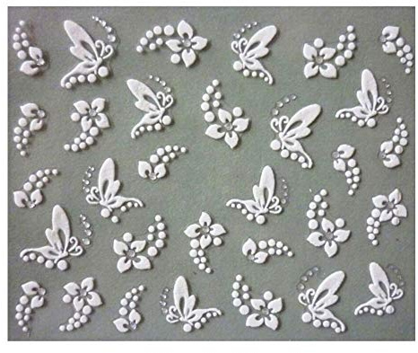 Yicare 2 Sheets Nail Stickers Decals, Nail Art Water Transfer Sticker with Flowers Feather Butterfly Animal for DIY Nail Tips Decoration
