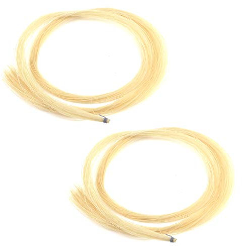 Quluxe 30 Zoll Profi Bogenhaar für Violine, Viola, Cello aus echtem mongolischem Pferdehaar (2 Stänge)