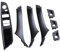 Seitentürgriffe, 7-teilig, Innentürgriff-Verkleidung, Ersatz-Fensterschalter, Armlehnen-Verkleidung für B-MW F10 F11 5er Serie 520 523 525 528 530 535 (schwarz)