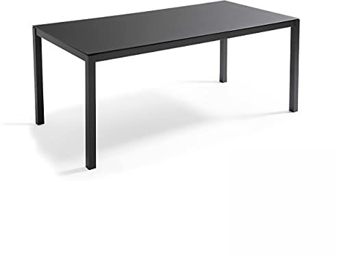 Oviala Gartentisch aus Aluminium, Schwarz