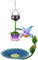 Taylor & Brown Solar Powered Hanging Wild Bird Bath Feeder Outdoor Garden Metal Hanging Seed Nut Tray Feeders Feeding Station for Outside Backyard Decoration