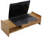 Ejoyous Monitorständer aus Bambus, Monitor Bildschirm Ständer Monitorerhöhung Bildschirmerhöher Tischaufsatz Laptopständer mit 2 Schubladen Schreibtisch Organizer Steckplätze 50 x 19 x 13 cm