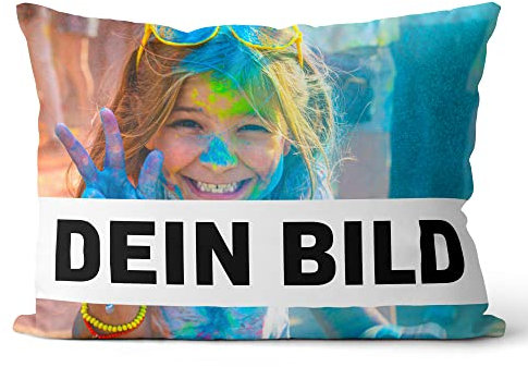 MuchoWow Kissen mit Foto Selbst gestalten - Fotokissen mit eigenem Foto - Kissen 50x30 cm personalisiert Pillow Fotogeschenke - Baumwolle Kissen mit Füllung
