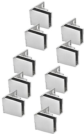 Youngran 10 Paquet de Porte vitrée charnière Armoire vitrine charnière vitrine vitrage vitrage vitrage Leisurely (Color : Silver)