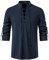 LucMatton Herren-Kostüm mit Schnürung, Baumwolle, mittelalterliches Vintage-Kostüm, Navy, XL