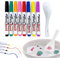 pohdhk Magical Water Painting Pen, Pintar Rotuladores Flotantes, Bolígrafo Mágico de tinta flotante con cuchara, bolígrafos mágicos de pintura al agua para niños (8 colores)