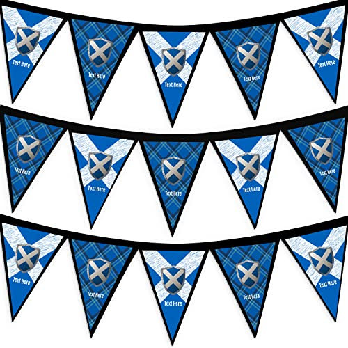 Scotland Flag Fabric Triangle Bunting | Personalised Bunting | Party Decoration | Scottish Saltire Garland | Bunting Banner | Street Party Decorations