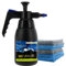 Nobelclean NC1 Hochglanz Autoreiniger - Felgenreiniger, 1 Liter Black Edition + 5 hochwertigste Mikrofasertücher, perfekte Autopflege - Autowäsche, Umweltfreundlich ohne Wasser nutzbar, vom Profi