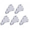 sourcing map Paket von 5 DIN Schienemontage Dreistufig Schraubbare Klemmleisten DIKD1.5 Grau