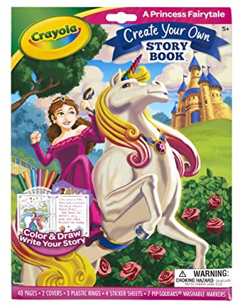 CRAYOLA Book Making Kit for Kids, Create Your Own Fairytale Storybook, DIY Kits, Gift for Girls & Boys, Ages 6, 7, 8, 9