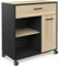 habeig Küchenwagen 4294 Singleküche Küchenregal Küchentrolley Küchenschrank Küche Schrank Vitrine (Schwarz/Kronberg-Eiche, 91x81x40 cm)
