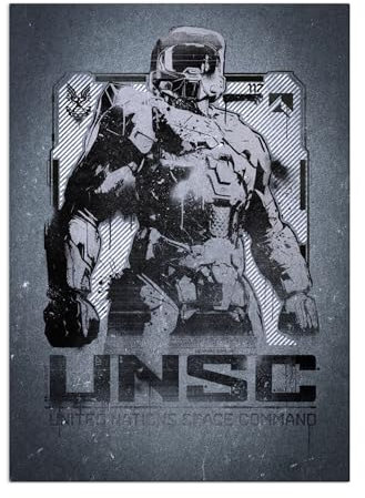 Displate - Metallposter - Magnet-Montage - Halo Game - Halo Graphics - UNSC Poster - Größe L - 67,5x48cm Matt