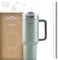 40oz Tumbler with 2 Straws, Leakproof Kit & Handle - Insulated Travel - UK Company - Water Bottle Thermal Cup Keeps Drinks Hot & Cold - Perfect for Gym & Office