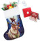Aiorber Weihnachtsstrumpf Personalisiert Kamin, Nikolausstiefel, Nikolaussocken, Weihnachten Socken, Hängenden Strumpf Nikolausstrumpf Set für Weihnachtsdeko,Weihnachtssocken - 1er Set