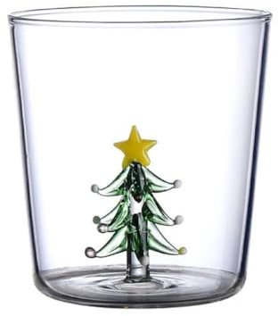 Kalttoy Eleganti bicchieri da vino di Natale Albero di Natale Tazza di vetro Decorativi Bicchieri da vino per regalo di festa Tazza di vetro Albero di Natale Calice Festiva-Atmosfera