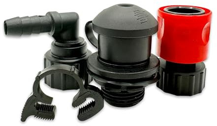 Flush-M Outboard Quick Connect Flush Kit for Mercury® - Compatible with Verado®, Pro XS®, FourStroke, SeaPro 75HP - 500HP & V10 Models - UV Stable & Durable Glass Filled Nylon Material - Black