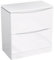 INOBA home 80 cm Badezimmerschrank mit Aufsatz, Weiß Hochglanz Schrank für Waschtischaufsatz, Freistehender Badezimmerschrank, Waschbeckenunterschrank Soft Close Schubladen ORO Kollektion