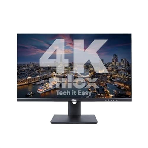 Nilox NXM274KD11 Monitor Gaming 27 Pollici, Monitor Gaming 4k con Frequenza 165Hz e Tempo di Risposta 1ms, Ingressi HDMI, DP, USB, Monitor PC con Immagini Chiare e Nitide per Gioco Fluido