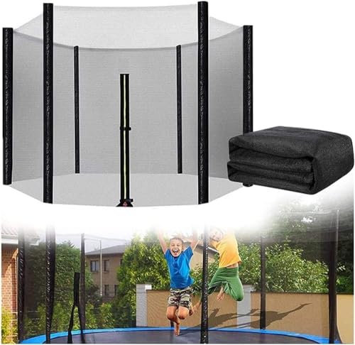 GXQFF 5-16ft Kids Trampoline with Safety Net,trampoline Net Replacement,Padded Poles and Ladder, Combo Bounce Children Trampoline for Outdoor Indoor-13FT 8 poles 3.96m