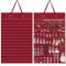 LZYKJGS Hanging Schmuck Organizer, Faltbarer Schmuckständer, Aufhängen Ohrring Hängende Aufbewahrung, Geeignet für die Aufbewahrung von Ohrringen, Halsketten,Brillen,Armbändern (Rot)
