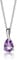 MIORE-Collana Donna con Ametista Naturale. Ciondolo Oro Bianco 9KT 375-Catena Cm. 45 in Oro Argento 925 - Gioiello Anallergico.