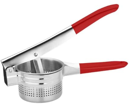 Manuelle Obstpresse Orangenpresse aus Aluminiumlegierung und Kunststoff | Rot, Leicht und Tragbar, Einfache Reinigung, Manuelles Auspressen für Obst und Gemüse