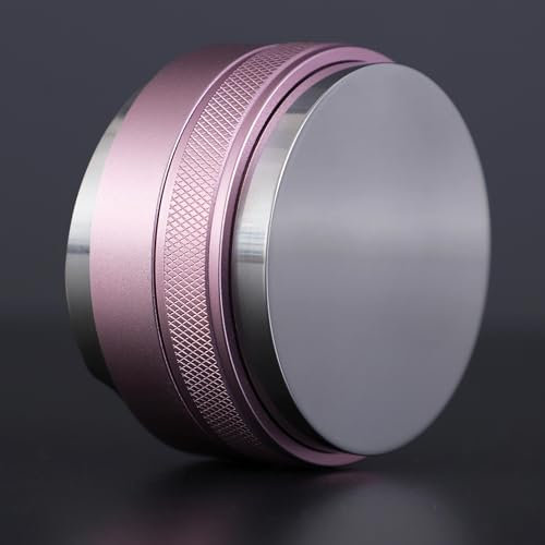 Coosigar 58mm Coffee Distributor and Tamper,Dual Head Coffee Leveler Fits for Gaggia E61 58mm Portafilter,Professional Espresso Hand Tamper.(Light pink)