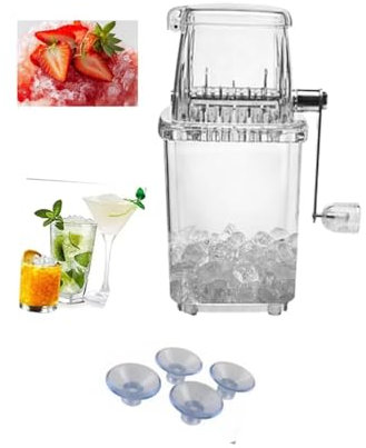 Sorbetière rasée, broyeur à glace à manivelle, broyeur à glace résistant à l'usure, convient pour la préparation de glaces, pour la fabrication de glaces, smoothies et boissons froides