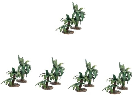Cabilock 5 Ensembles Modèle De Micro-Paysage Plantes Artificielles Accessoires De Jardin Miniatures Palmiers Miniatures Décor De Plantes en Pot Décor De Bonsaïs Green Plastique 2 Pièces * 5