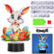 Starnearby DIY Diamond Painting Ostern Deko, Hase Lampe Ostern Tischdeko, Diamant Painting Kaninchen Nachtlicht Bastelset, Diamant Malerei Frühling Ornamente Festliches Geschenk Ostern (Hase Lampe)