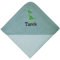 Wolimbo Kapuzenhandtuch personalisiert mit Namen und Motiv - Mint-eisblau - 140x140cm - für Kinder Kinderhandtuch Badetuch